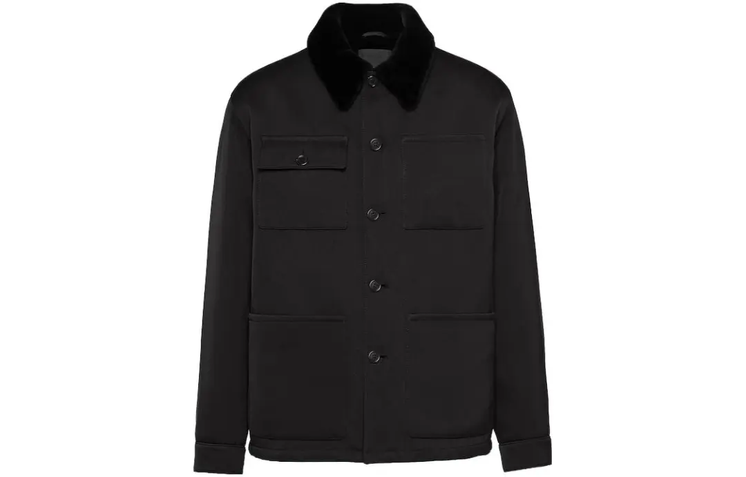 PRADA Leather Jacket Men's Black