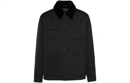 PRADA Leather Jacket Men's Black