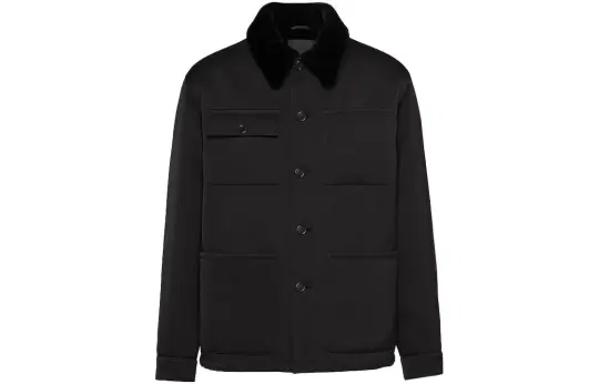 PRADA Leather Jacket Men's Black