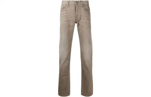 Gucci Whiskering Effect Mid Rise Jeans