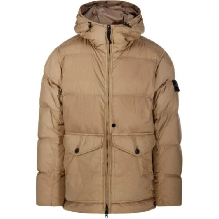 STONE ISLAND Logo Patch Hooded Puffer Jacket