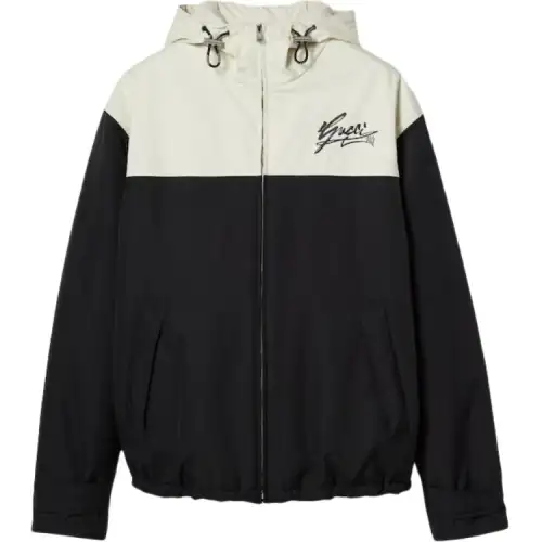 Gucci canvas hooded jacket