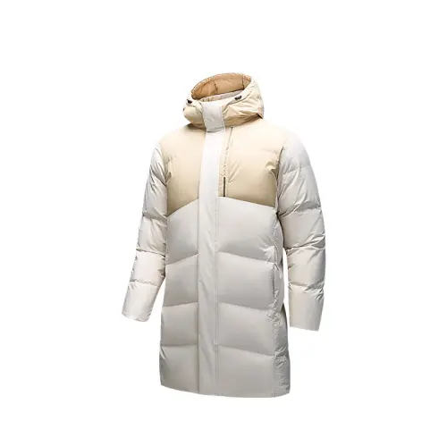 Anta Variety Training Collection Down Jacket Men's Wheat Grain Gray/Plain Khaki