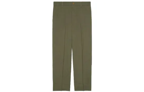 GUCCI Casual Pants Men's Green Moderate Straight Fit Pants