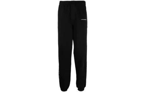 Vetements Knitted Sweatpants Unisex Black Moderate Cuffed Pants