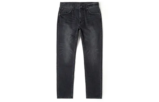 Lee Jeans Men's Black Gray Color Moderate Straight Fit Pants