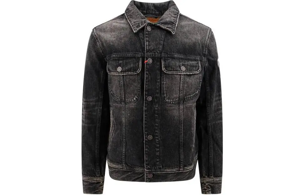 DIESEL D-Barcy-S2 Logo Plaque Denim Jacket