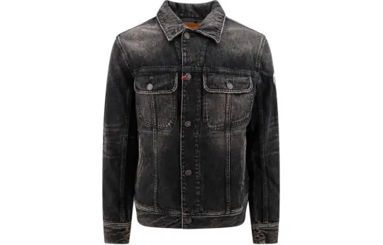 DIESEL D-Barcy-S2 Logo Plaque Denim Jacket