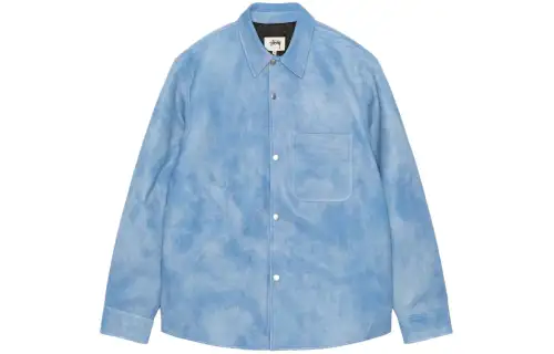 Stussy SS24 LEATHER OVERSHIRT Leather Jacket Unisex