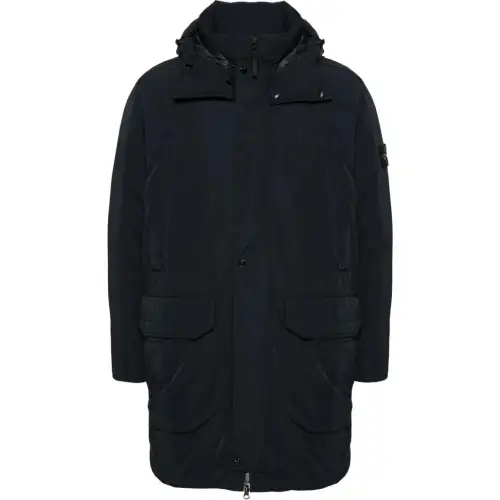 Stone Island compass-badge hooded jacket
