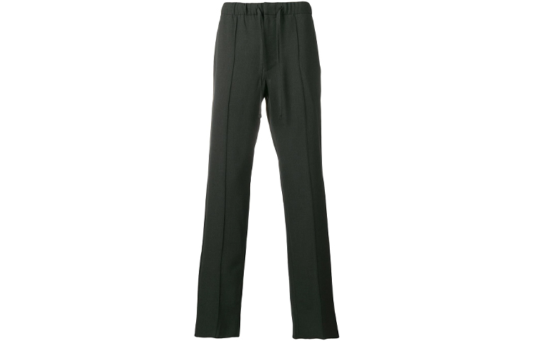 PRADA Knitted Sweatpants Men's Gray Moderate Straight Fit Pants