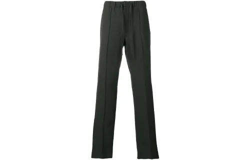PRADA Knitted Sweatpants Men's Gray Moderate Straight Fit Pants