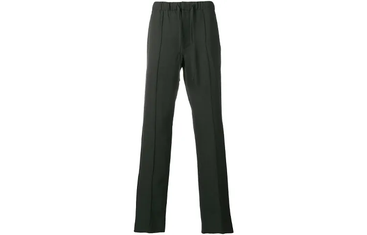 PRADA Knitted Sweatpants Men's Gray Moderate Straight Fit Pants
