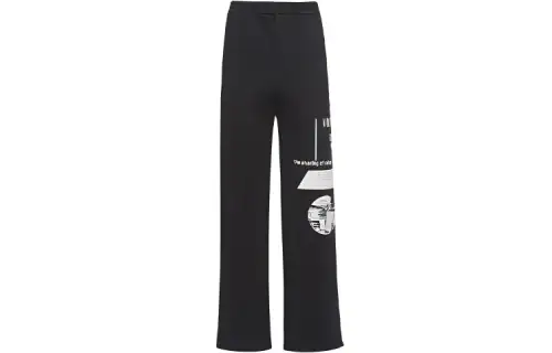 PRADA Casual Pants Men's Black Moderate Straight Fit Pants
