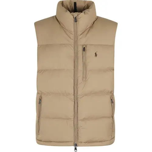 Polo Ralph Lauren Pony, beige down jacket sleevless, with embroidery
