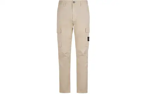 STONE ISLAND Cargo Pants Men's Beige Yellow Moderate