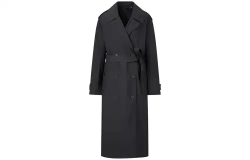 UNIQLO Trench Coat Unisex Black