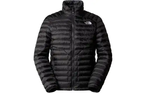 The North Face logo quilted jacket