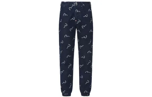 EVISU Jeans Men's Denim Blue Moderate Cuffed Pants