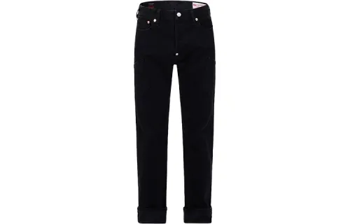 EVISU Jeans Men's Black Moderate Straight Fit Pants