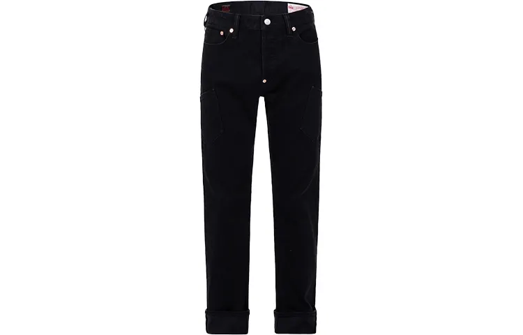 EVISU Jeans Men's Black Moderate Straight Fit Pants