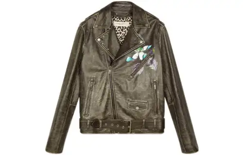 Golden Goose FW22 Leather Jacket Unisex Black