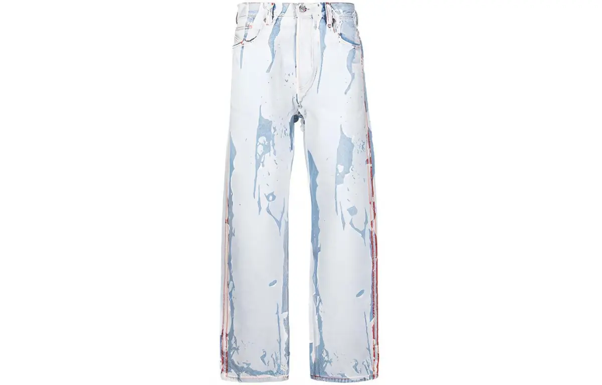 Diesel 2010 Peel-Off Effect Logo Patch Jeans