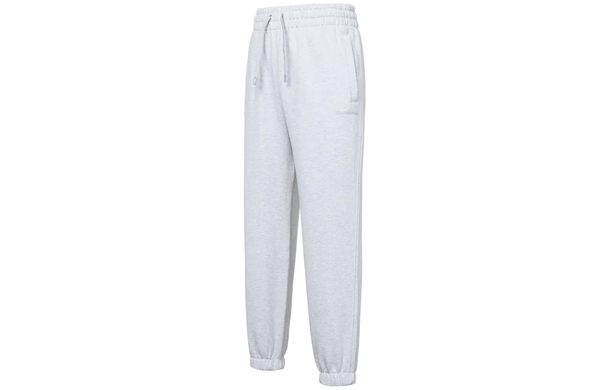Adidas Originals Knitted Sweatpants Unisex Light Gray Moderate Cuffed Pants
