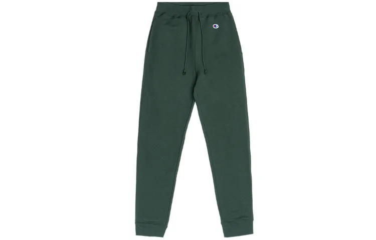 Champion Small C Logo Drawstring Elastic Cuff Fleece Lined Long Knitted Sweatpants Japan Version Men's