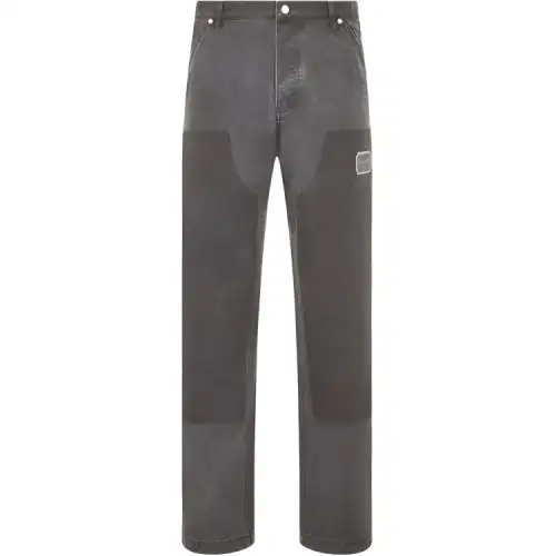 DIOR Jeans Men's Gray Moderate Straight Fit Pants