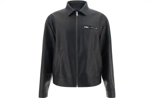 PRADA SS23 Leather Jacket Men's Black