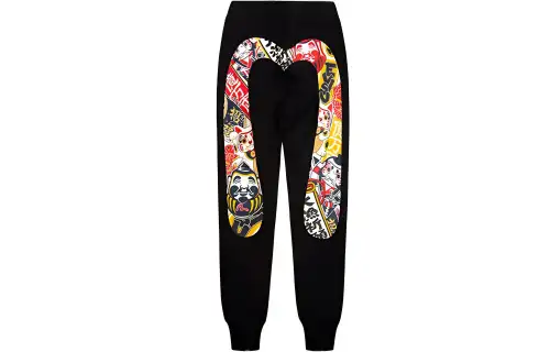 EVISU Knitted Sweatpants Men's Black