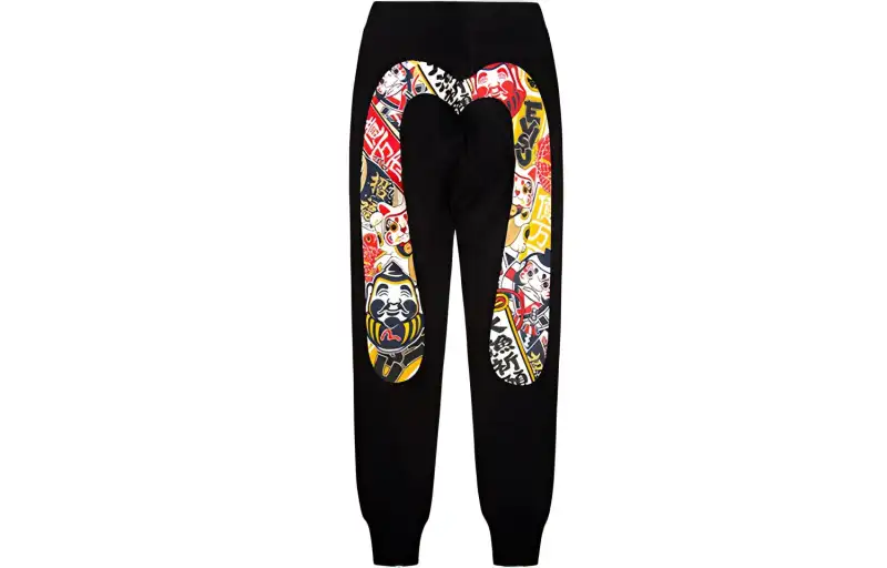 EVISU Knitted Sweatpants Men's Black