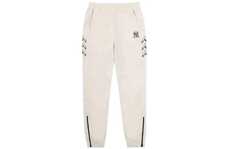 MLB Casual Pants Unisex Beige Moderate Cuffed Pants