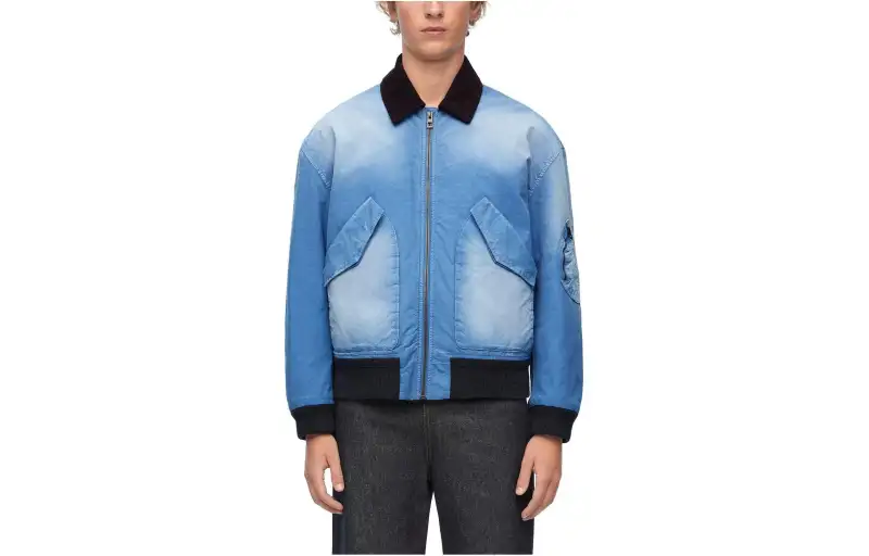 LOEWE Sun-Bleached Effect Bomber Jacket