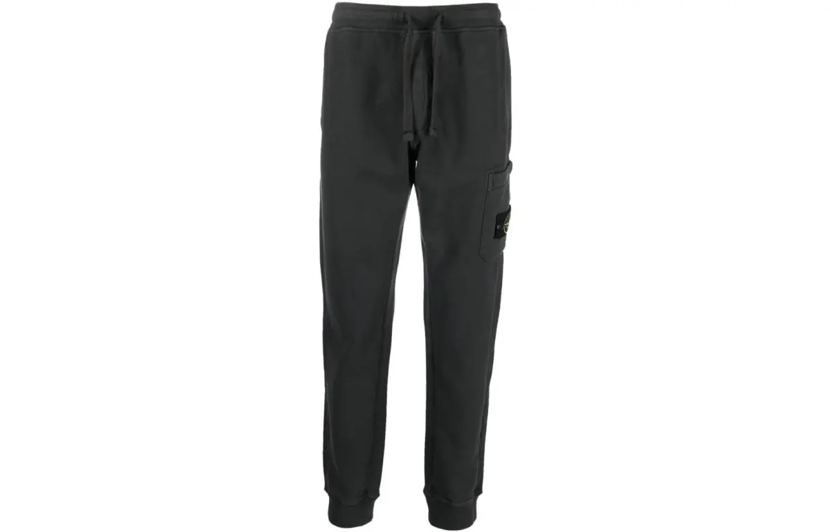 STONE ISLAND Knitted Sweatpants Men's Dark Gray