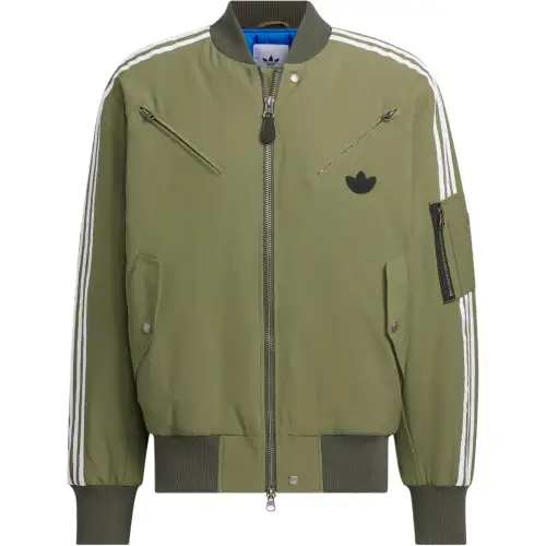 Adidas Originals PADDED JACKET Puffer Jacket Men's Strata Olive Green/Air Force Blue