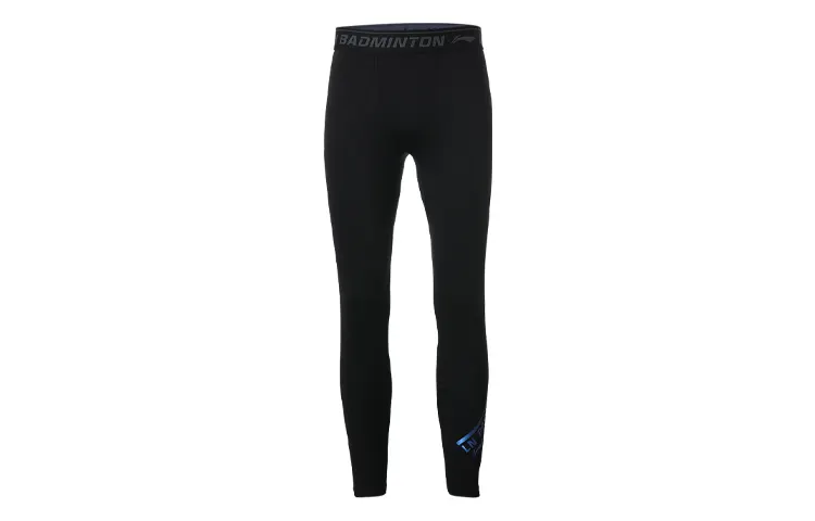 Li Ning Badminton Collection Knitted Sweatpants Men's Black Moderate Slim Fit Pants