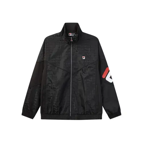 FILA Jackets Men's Jet Black BK Stand Collar Moderate Other