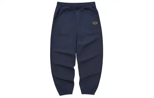 Skechers Knitted Sweatpants Men's Navy Blue Moderate Cuffed Pants