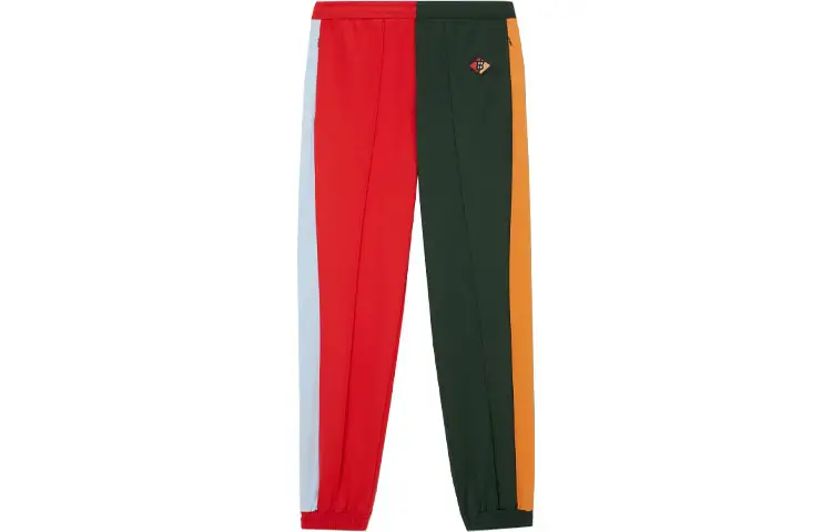 Burberry Knitted Sweatpants Men's Red Green Multicolor