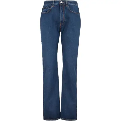 Balenciaga Jeans Men's Blue Moderate Straight Fit Pants