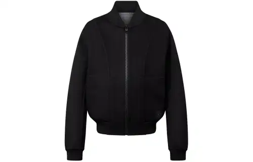 LOUIS VUITTON Reversible Double Face Wool-Silk Blend Bomber