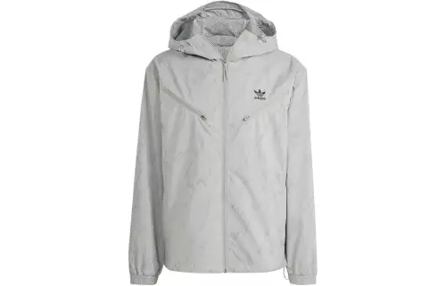 Adidas Originals Montreal Print Windbreaker Jackets & Coats Men's Pure Quality Gray