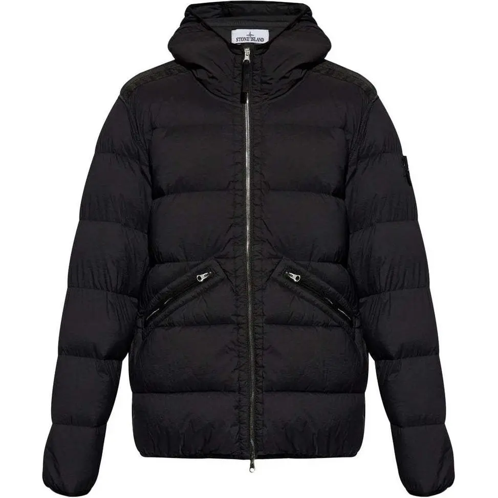 STONE ISLAND Logo Patch Hooded Puffer Jacket
