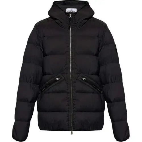 STONE ISLAND Logo Patch Hooded Puffer Jacket