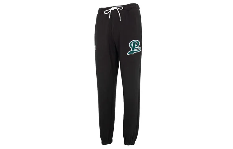 PUMA Knitted Sweatpants Men's Black Moderate Cuffed Pants