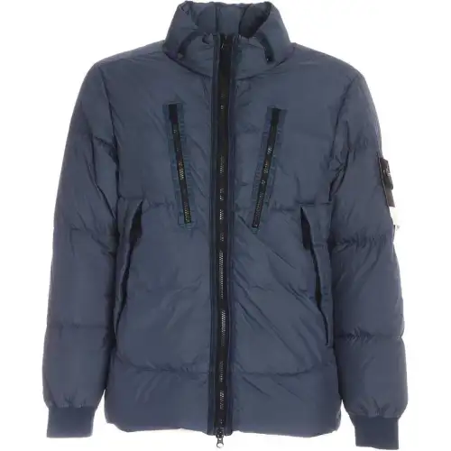 STONE ISLAND Down Jacket Unisex Blue