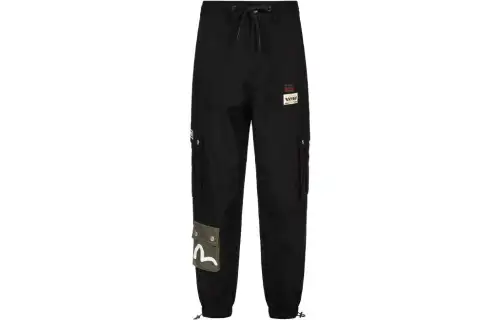 EVISU Cargo Pants Men's Black Moderate