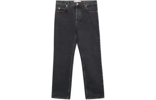 LOEWE Jeans Men's Black Moderate Straight Fit Pants